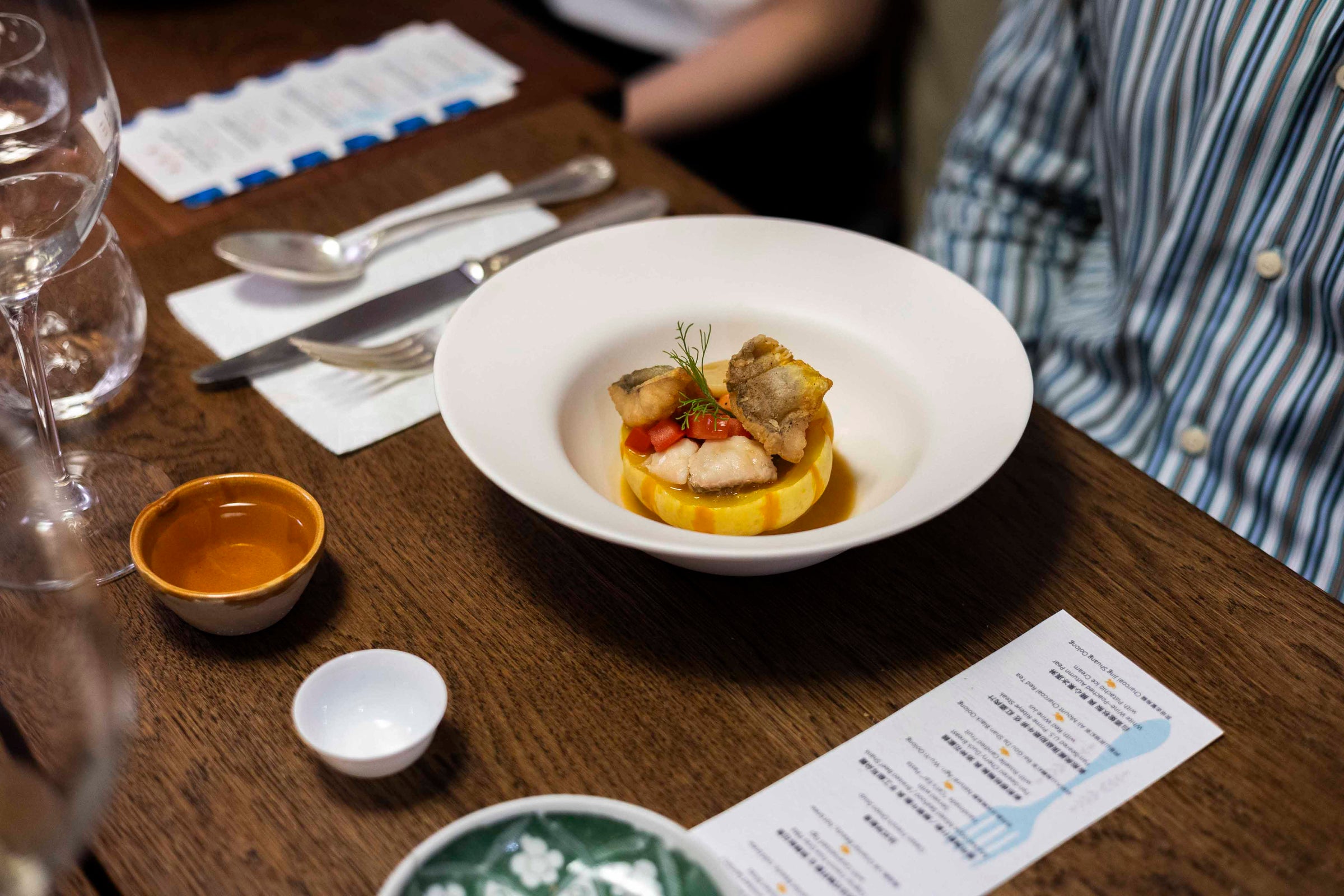 Fine dining tea pairing experience with a private chef in Taipei Taiwan