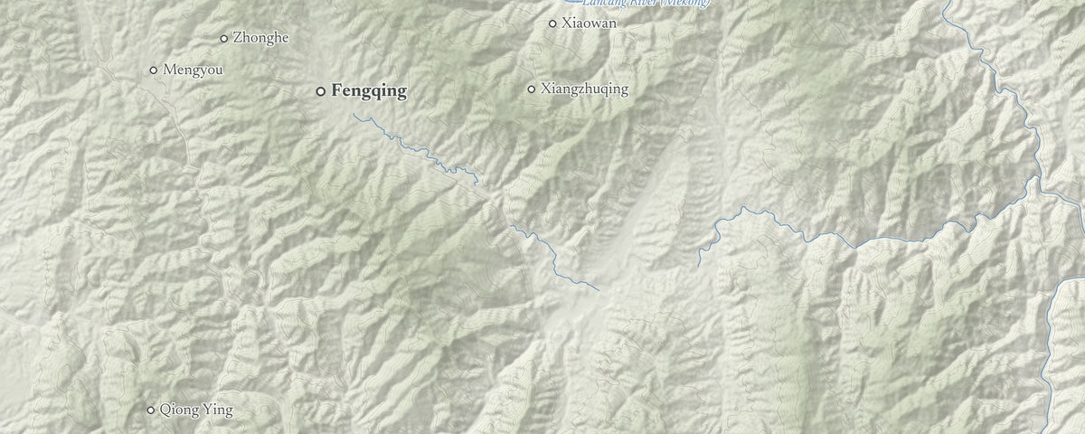Fengqing terroir map: Fengqing, Mengyou, Zhonghe, Qiong Ying, Xiaowan and Xiangzhuqing in Lincang, Yunnan